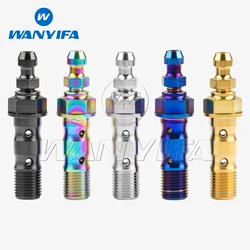 Wanyifa Titanium M10 Pitch 1.0/1.25Mm Dubbel Gat Banjo Bout Motorfiets Afvoer Olie Schroef Met Ontluchtingsklep Voor Remklauw