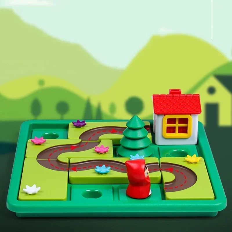 Juego de mesa inteligente de tres cerditos para niños, rompecabezas de construcción de habilidades con solución, juego de lógica, juguete de entrenamiento, regalo