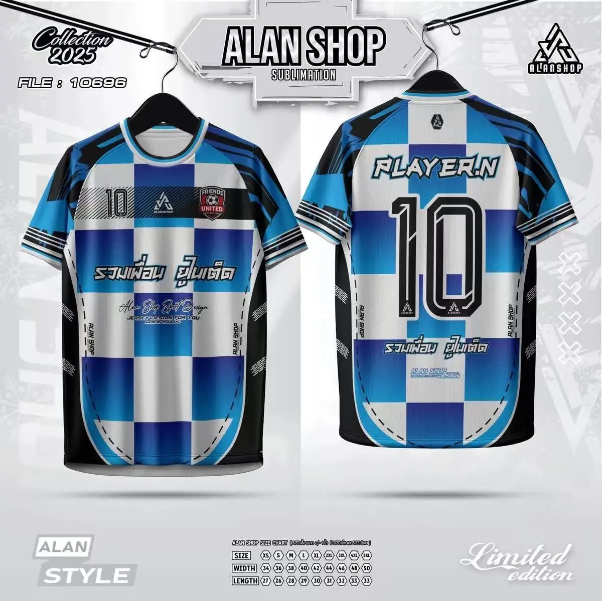 Cagliari 25-26 الموسم مزدوج بعيدا زي كرة القدم للرجال والنساء نفس الدراجات النارية المطبوعة كبيرة الحجم أزياء كرة القدم