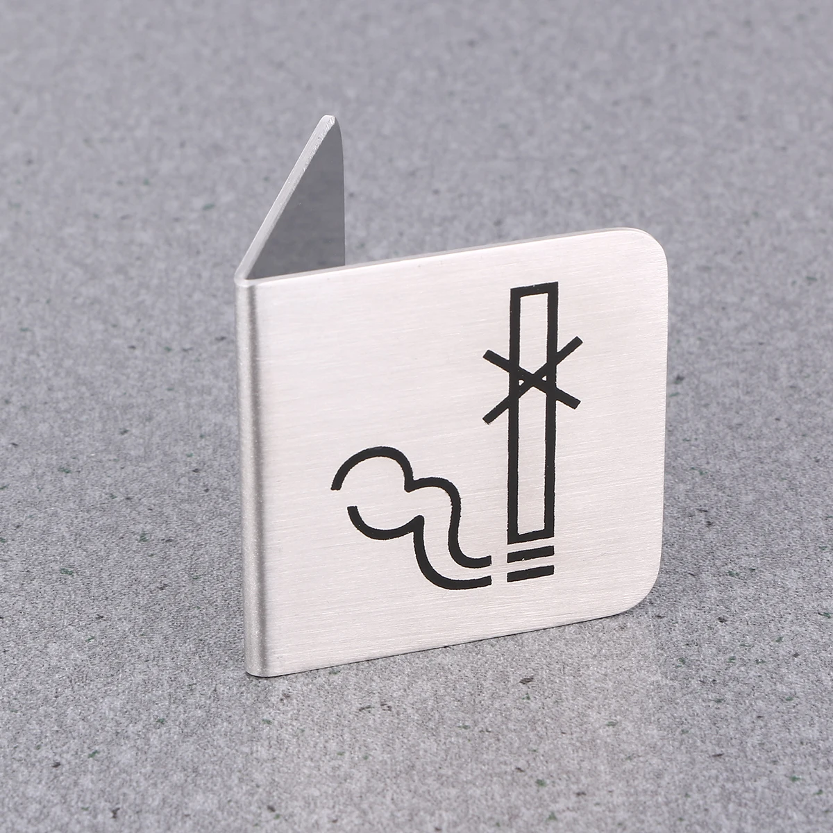 

No Smoking Stainless Steel Double Side Tabletop Tent Sign for Office Home Restaurant Wedding Indoor Outdoor Weather