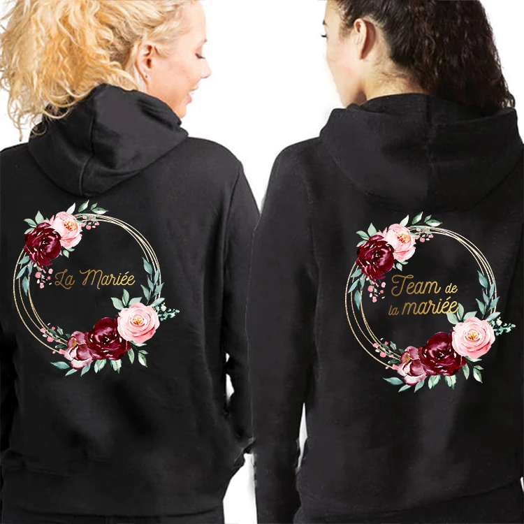 French Girls Single Farewell Bridal Wedding Pullover Hoodies Team Future Bride Outerwears Bachelorette Hen Party Women Clothes