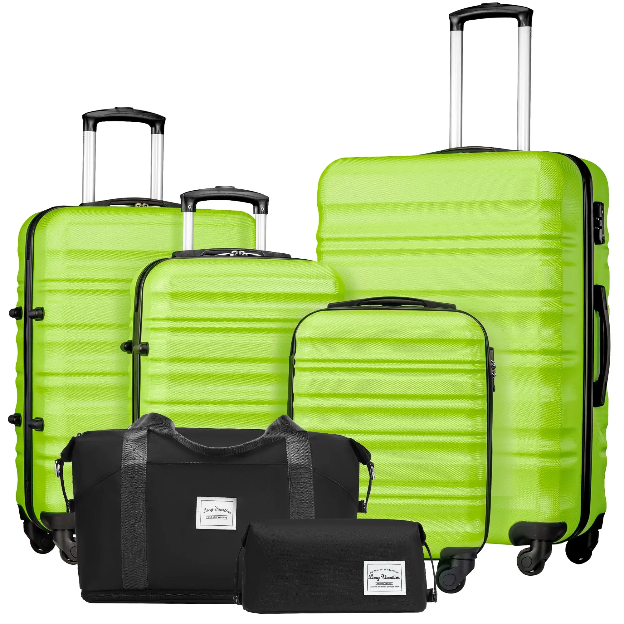 Luggage Sets, 6 Piece, Hardshell Suitcase with Spinner Wheels