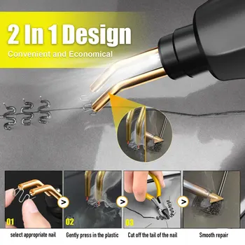 Svářečka plastů, svářečka na nárazníky automobilů, páječka, 4 typy spon pro opravy nárazníků/kajaků/plastových výrobků 6 nejlepší prodej nástroj pro tavení plastů - №4