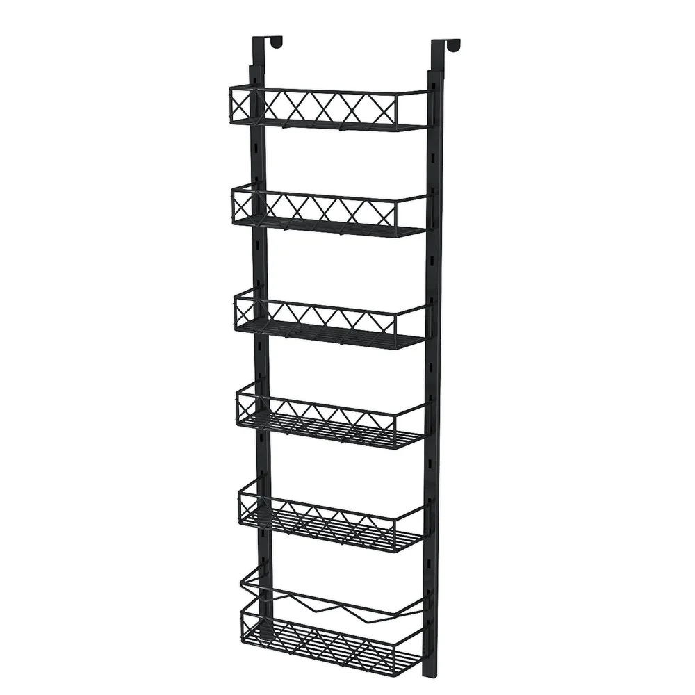 

Over the Door Pantry Organizer Rack, 8-Tier, Adjustable Pantry Organization and Storage, Heavy-Duty Metal Door Spice Rack