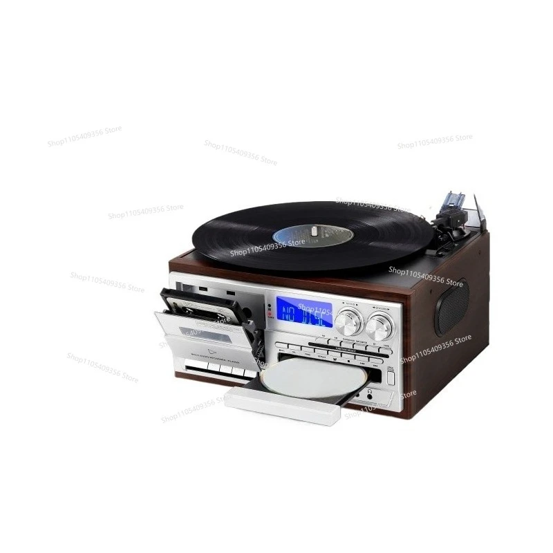 For Vintage Multifunctional Vinyl Record Player CD Player U Disk Tape FM/AM Phonograph European Bluetooth Speaker LP