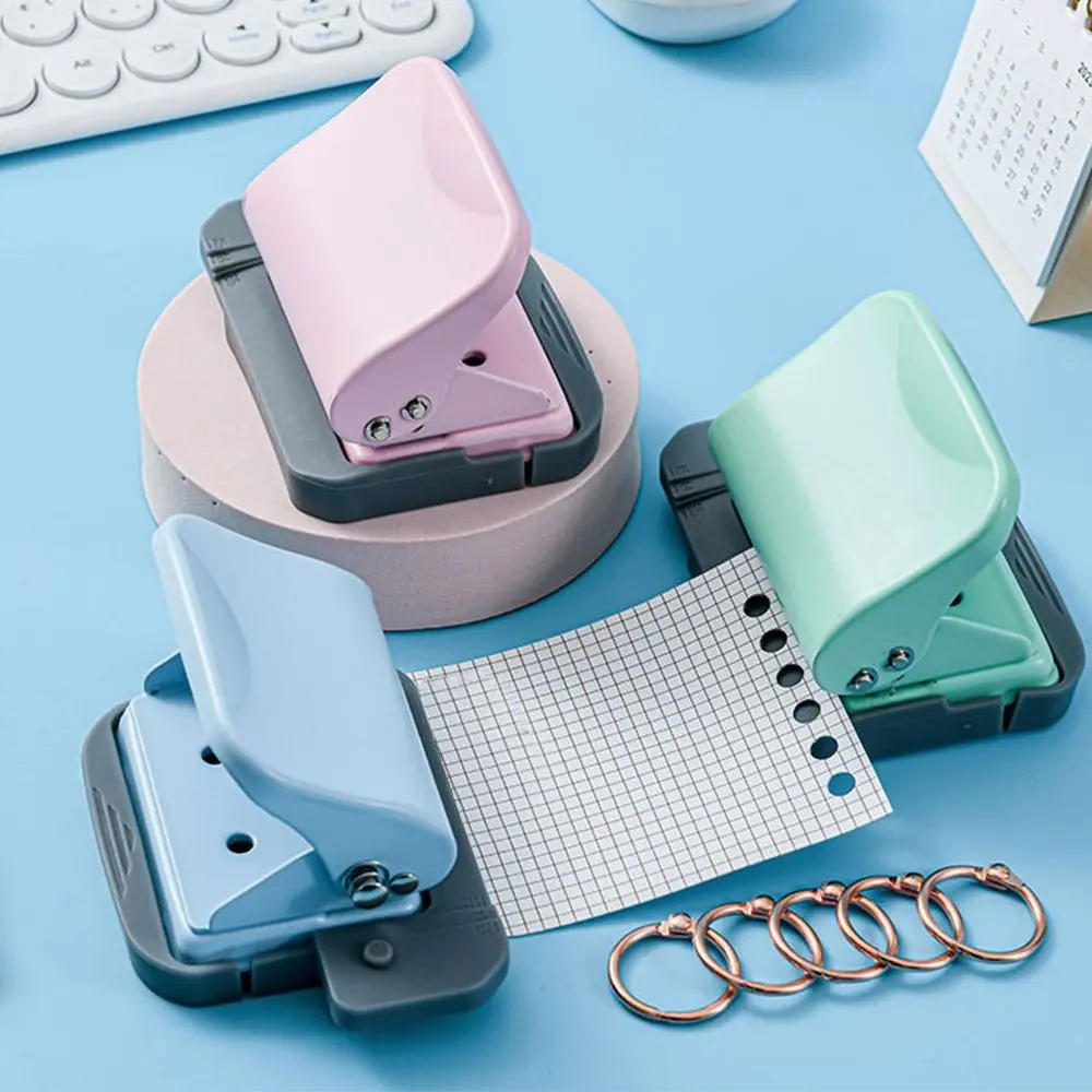 Labor-saving 6-Hole Paper Punch For A4 A5 B5 Paper 6-Hole Round Hole Puncher Notebook Scrapbooking Binding Mannual