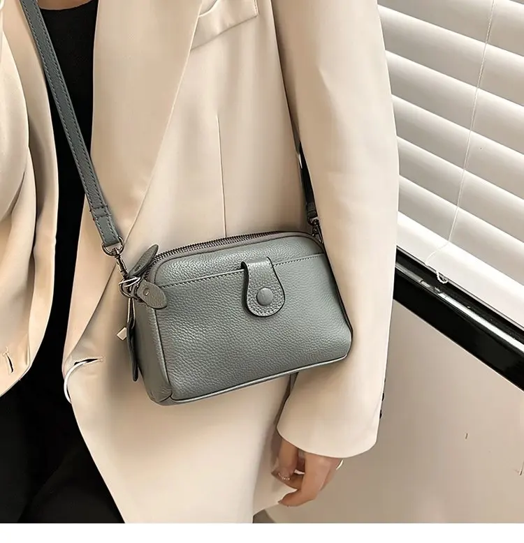 Frauen Aus Echtem Leder Schulter Tasche Neue Casual Weibliche Kleine Umhängetaschen Für Frauen Tasche Handy Tasche Tag Kupplungen – Detail 12