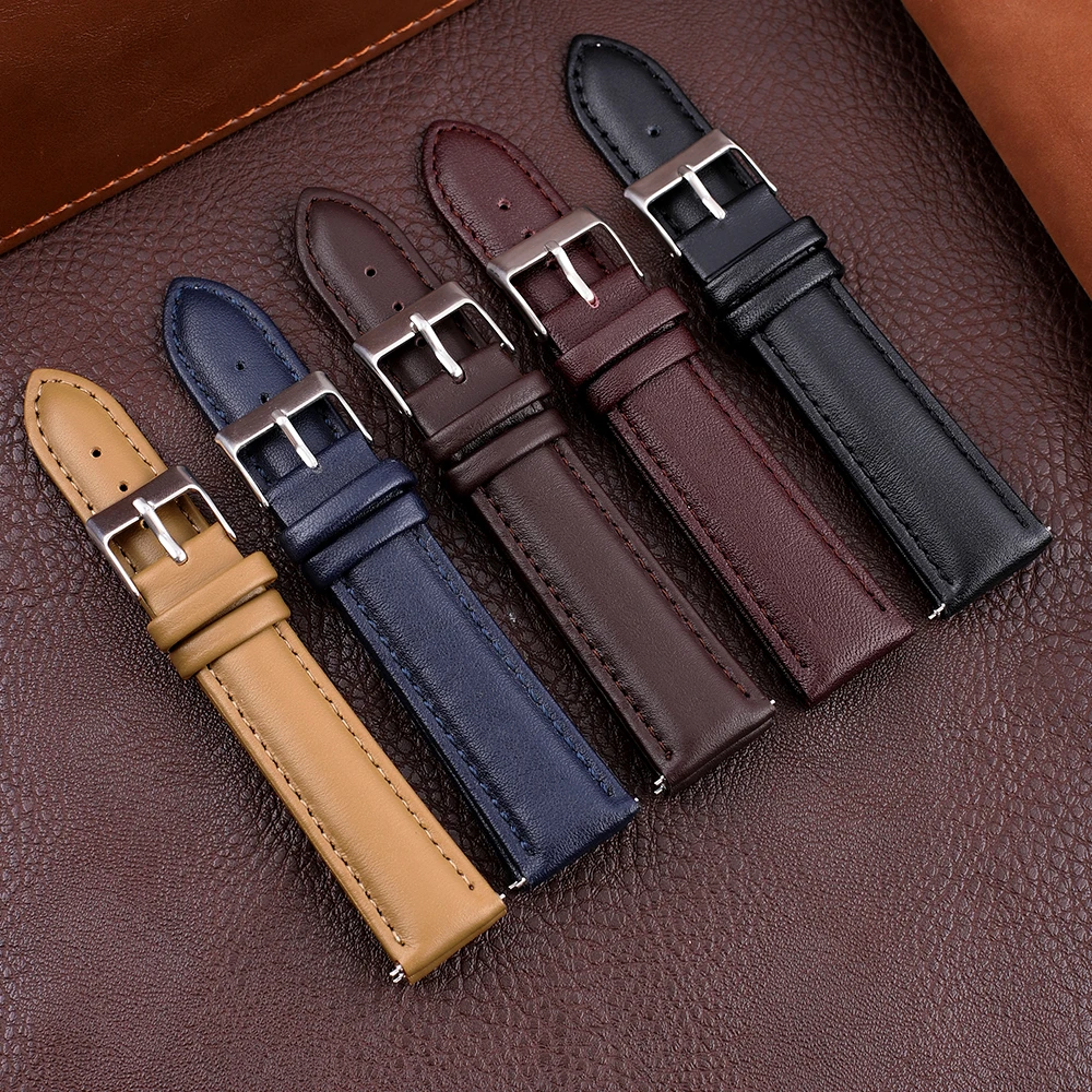 

Vintage Black Brown Watchband 18mm 20mm 22mm 24mm Watch Strap Handmade Stitching Universal Watch Strap Wristband for Men