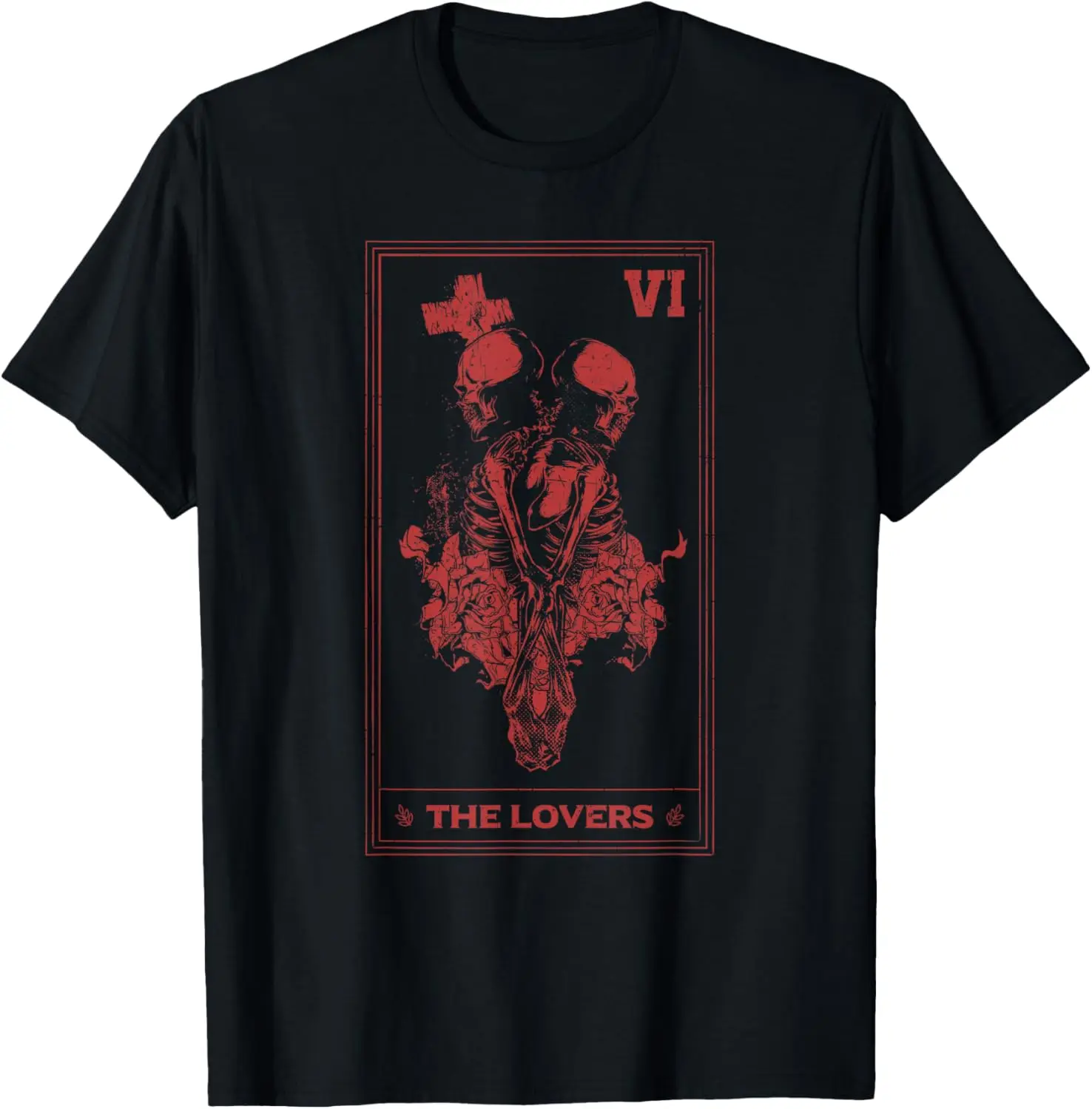 The Lovers Tarot Card Occult Goth Halloween Gothic T-Shirt