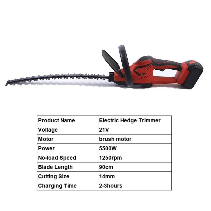 Electric Hedge Trimmer for Spherical Shrub Pruning