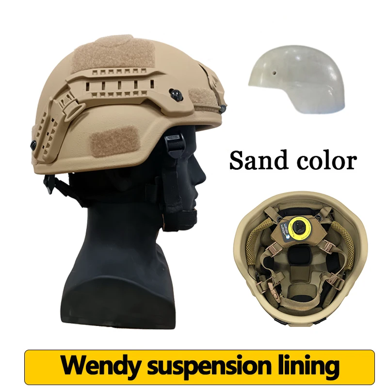 NIJ IIIA Niveau 3 ACH Mich Tactische militaire gevechtsballistische UHMW-PE ballistische helm