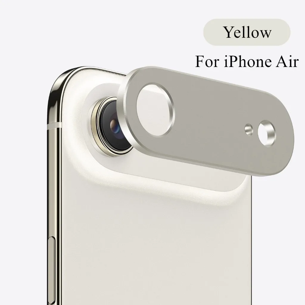 Copertura adesiva per lunetta per fotocamera in metallo per iPhone Air 17 Pellicola protettiva per obiettivo fotocamera anti-frantumazione cava in lega di alluminio