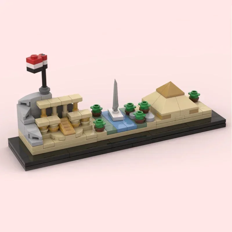 

Технология древних египетских городов, блоки, подарки, рождественские игрушки, наборы «сделай сам», сборка, классическая модель с видом на улицу, Moc, строительные кирпичи