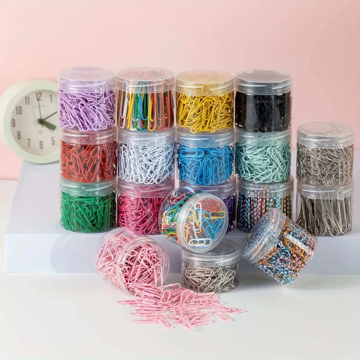 Assorted Colorful Reusable Paper Clips Box - Perfect for Teachers, Office, Folders, Bookmarks & DIY Albums