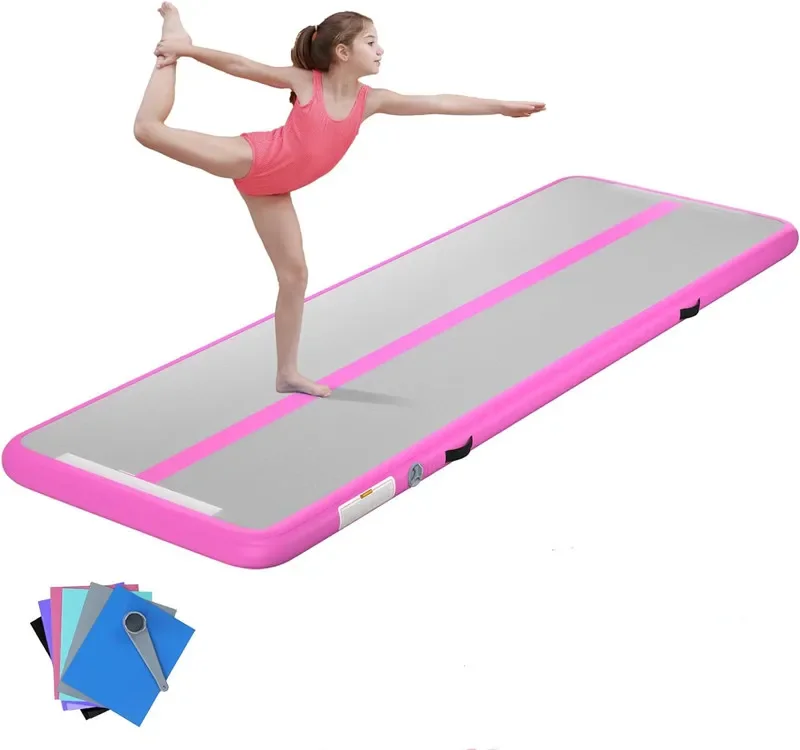 Wholesale Inflatable Gymnastics Mat Air Mat Tumble Track for Home Yoga Without Electric Air Pump Thick Tumbling Gym Mats