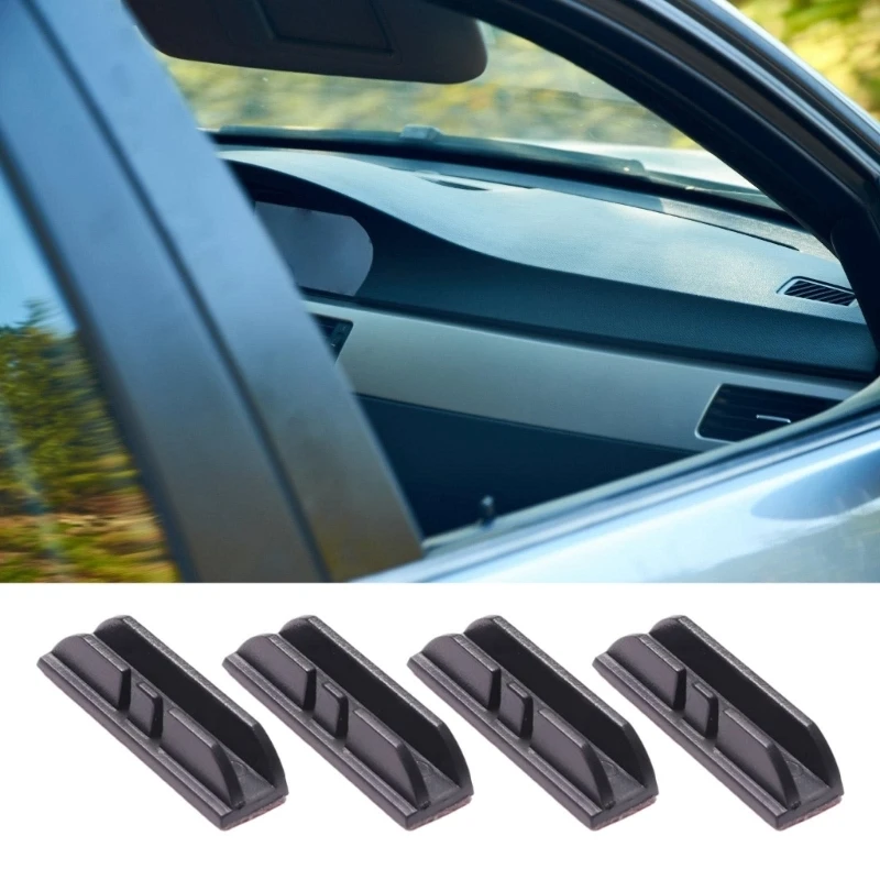 Replacement Car Side Shade Mount Clip 12 Piece Black Plastic Adhesive Backing 3.5x0.9 cm Convenient for Interior Window Placemen