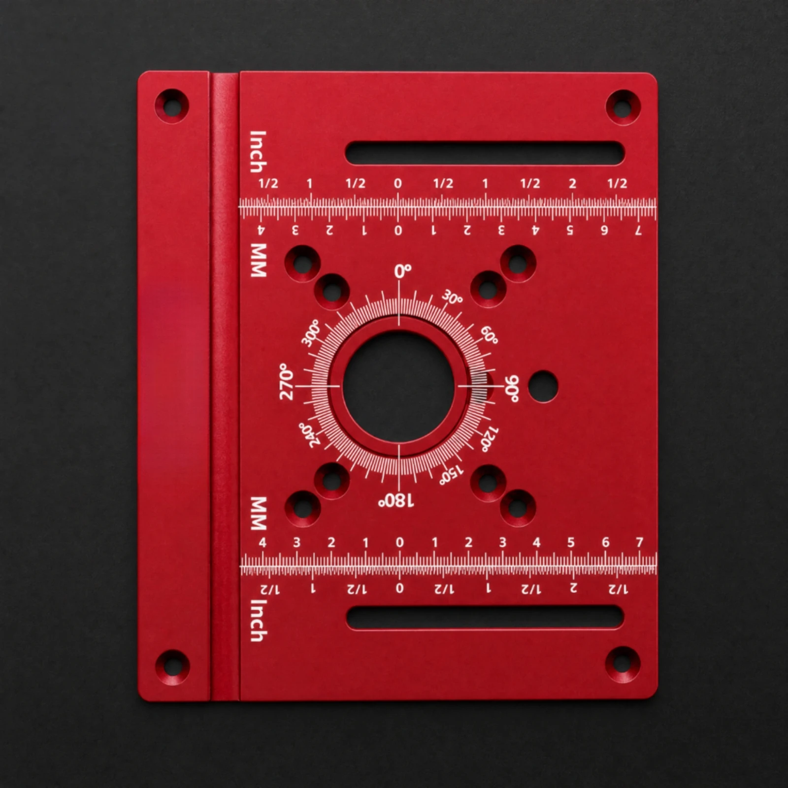 Aluminum Alloy Router Plate with Measurement Graduations Adjustable Woodworking Router Mounting Plate Long-Lasting Flat