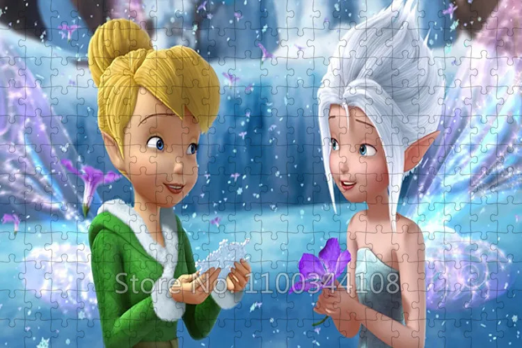 Disney Tinkerbell Puzzle 300/500/1000 Teile Cartoon Puzzles Erwachsene Dekompression Handgemachtes Spiel Kinder Lernspielzeug