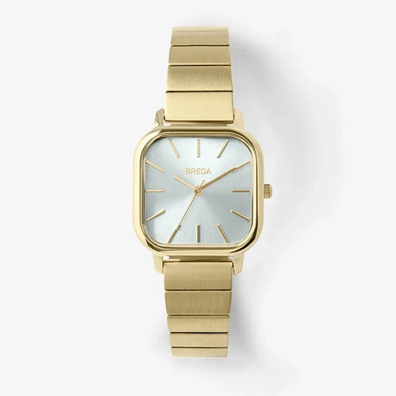 Bredan reloj cuadrado de edición limitada para mujer, reloj de cuarzo de lujo niche, correa de acero, a la moda, simple y resistente al agua