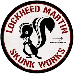 Lockheed Skunk Works Round Retro Metal Signs for Wall Art Decoration 12 x 12 Inches