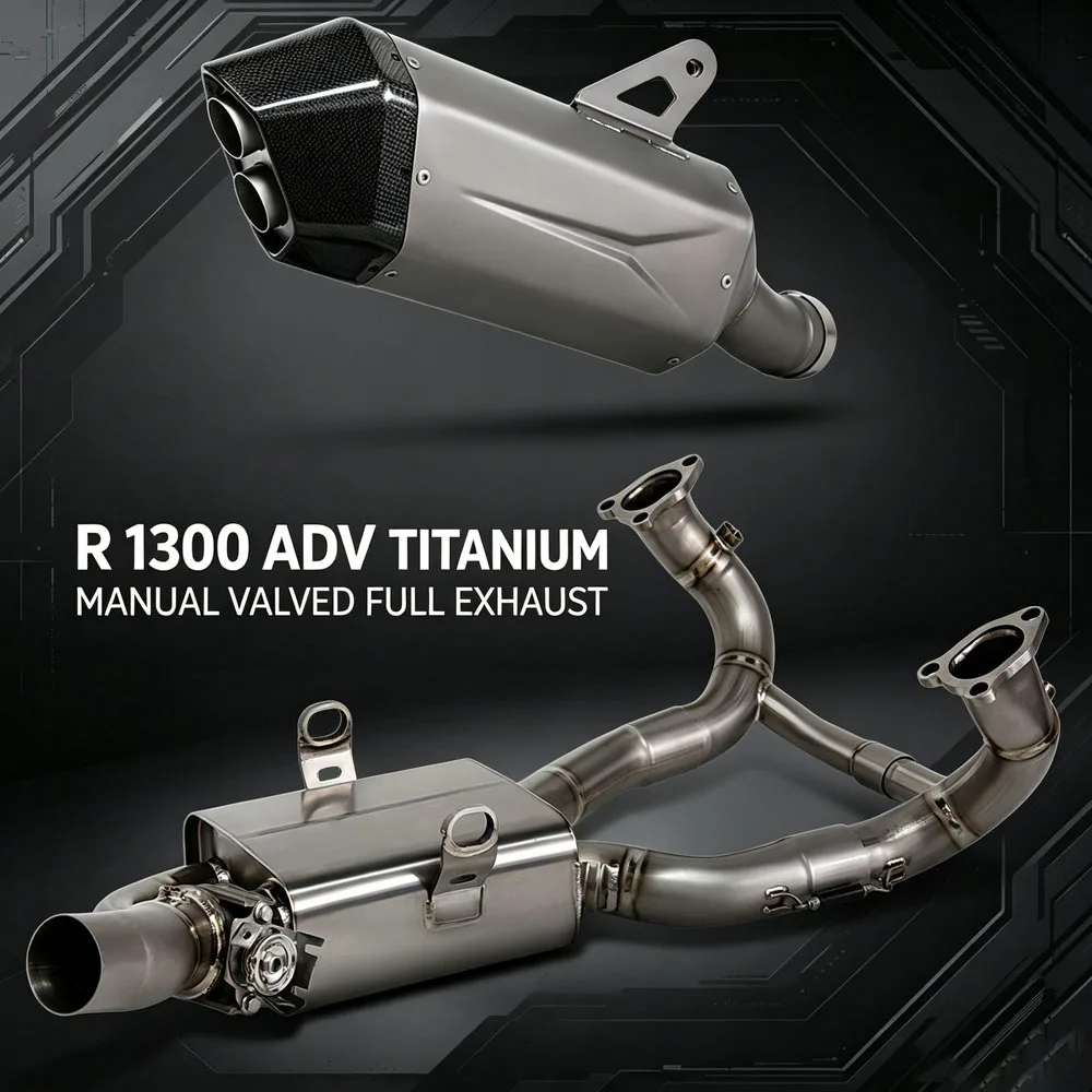Motorcycle Exhaust System For R1300ADV 1300ADV R1300 ADV Adventure Moto Headers Manifold Slip on Line Double Hole Muffler