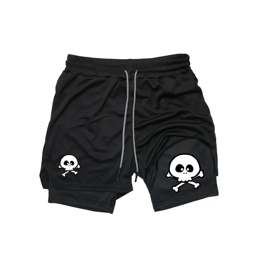 

Мужские шорты для бега 2-в-1 с принтом, быстросохнущие и дышащие, для тренировок в зале и активного отдыха RL10069