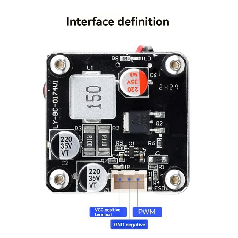 وحدة ليزر عالية الدقة 450 نانومتر تركيز قابل للتعديل لنقش الليزر الأزرق على نطاق واسع من المواد