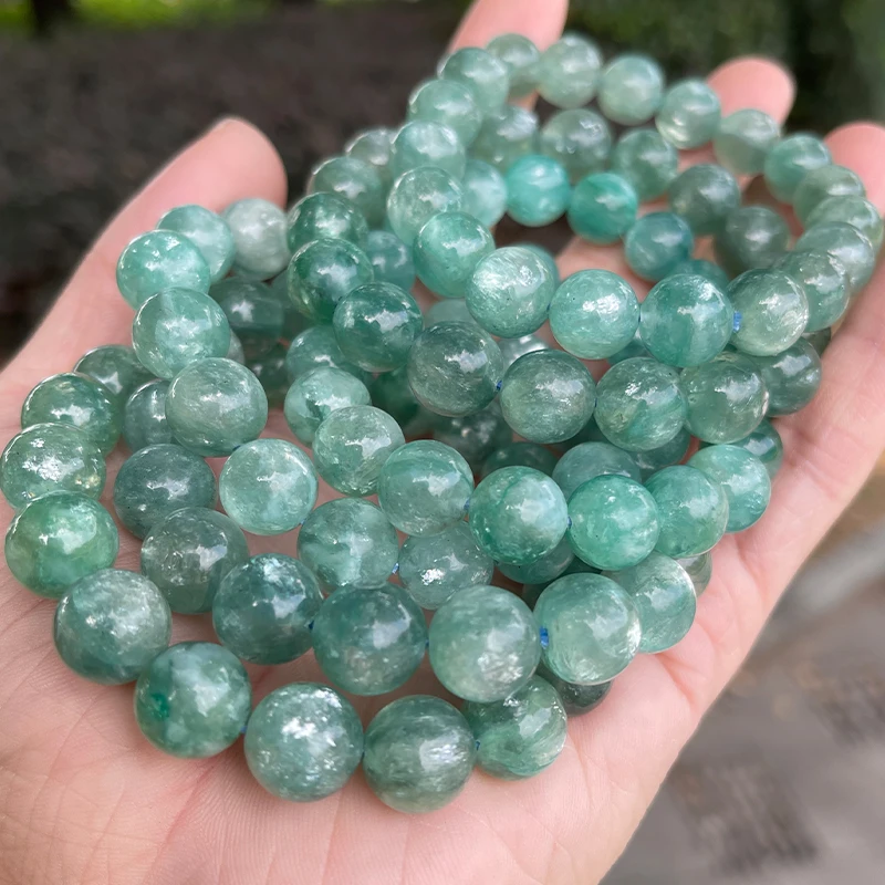 JD 7A High Quality Natural Blue Spodumene Diopside Bead Bracelet for Women Genuine Energy Gemstone Handmade Elastic Hand Jewelry
