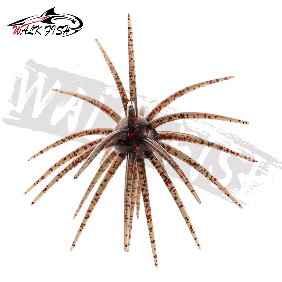 WALK FISH 3 Stück 110mm 9g Seeigel-Angelköder TPE Weichköder Silikonköder für Brassen, Seebarsch, Forelle, Mandarinfisch, Tilapia, Süßwasser – Detail 20