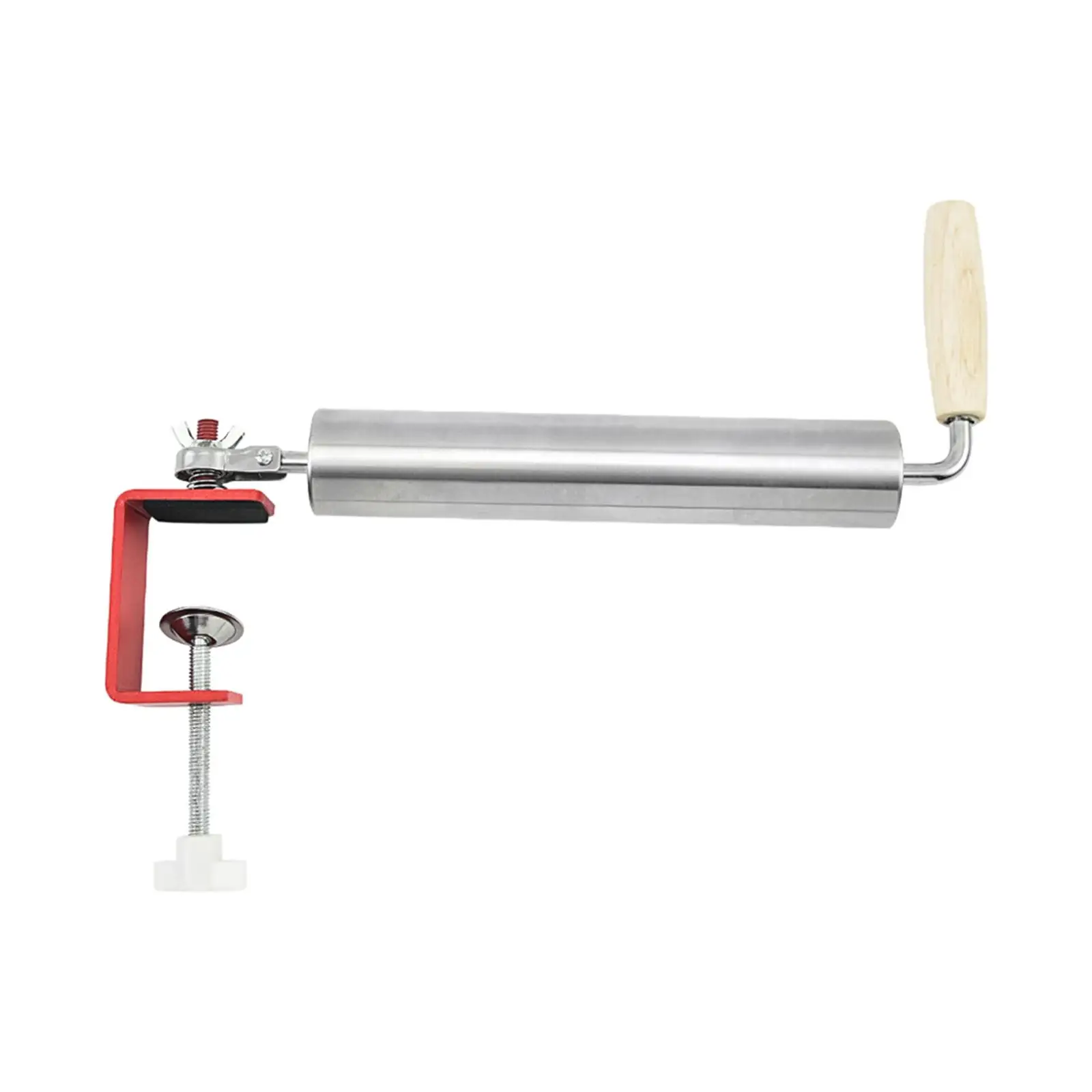 Stainless Steel Rolling Pin with Wooden Handle Kitchenware Adjustable Thickness for Fondant Making Tool