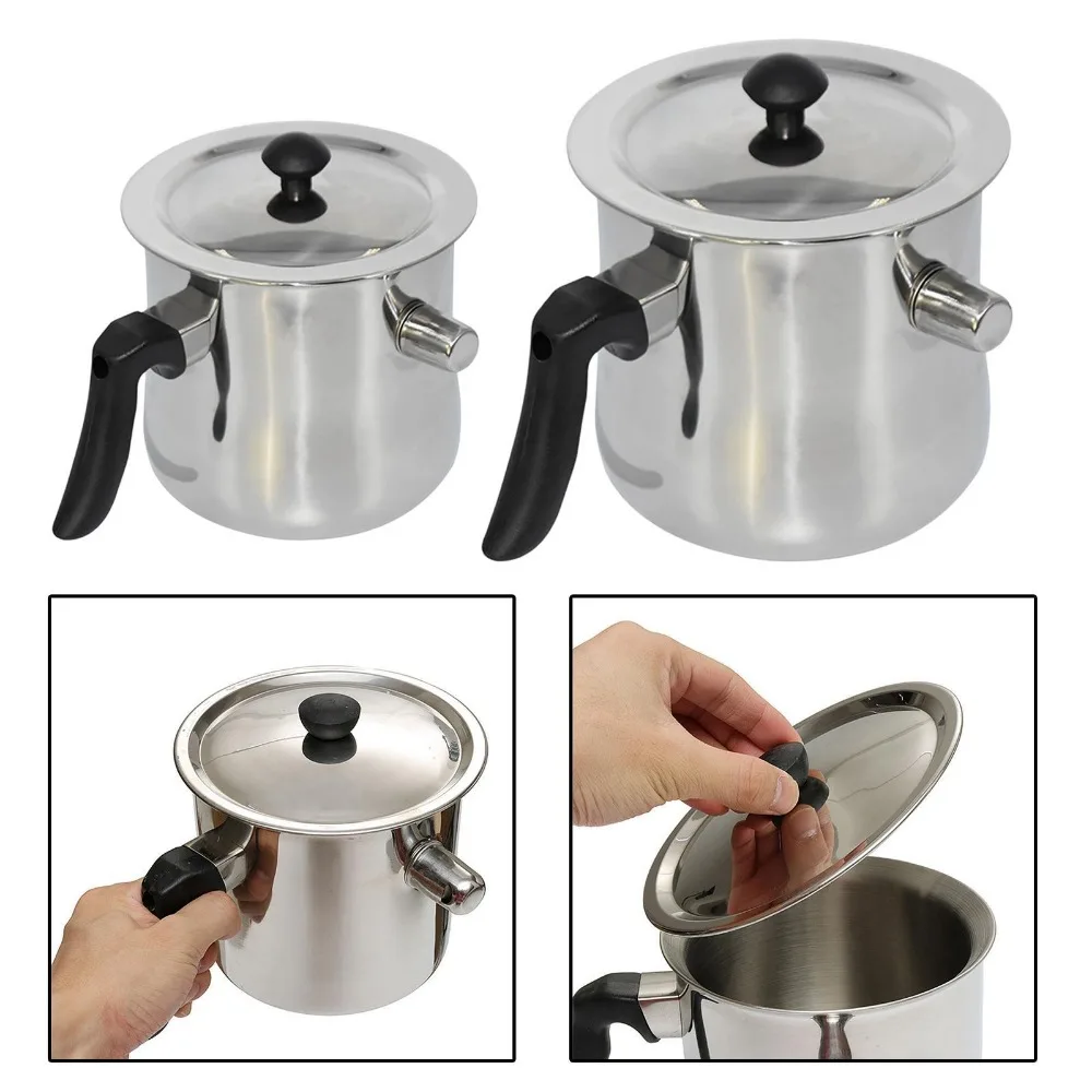 

Stainless Steel Bee Wax Melting Pot With Lid Heat Resistant Durable Beekeeping Equipment For Melting Beeswax Processing Tool