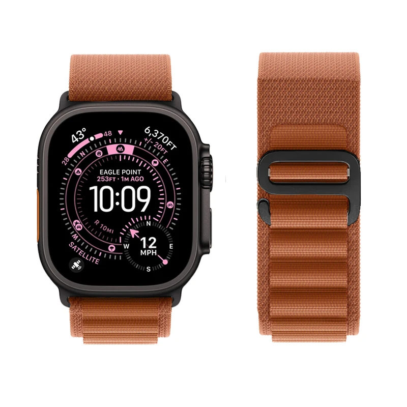 Alpine Loop für Apple Watch Armband Ultra 3 4 49mm Serie 10 9 SE3 46mm 42mm 40-44mm 45mm 41mm G-Haken Sportarmband Correas iWatch 11
