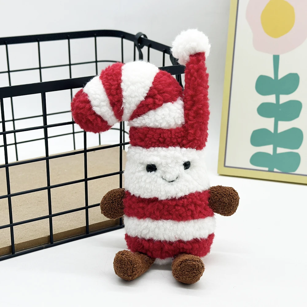 

Christmas Candy Cane Pillow Gingerbread House Decoration Plush Throw Pillow Winter Home Decor Living Room Sofa Couch Cushions