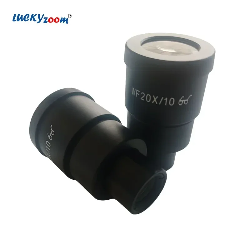 1 Pair Professional 20X Stereo Microscope Eyepiece Black Extreme Widefield Oculars For Binocular Trinocular Microscopio