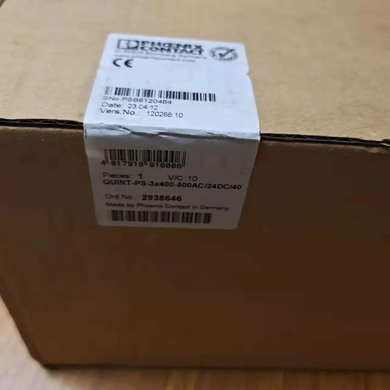2026.4 Phoenix Power Supply 2938646 Quint-PS-3x400-500ac/24dc/40 Original Spot.