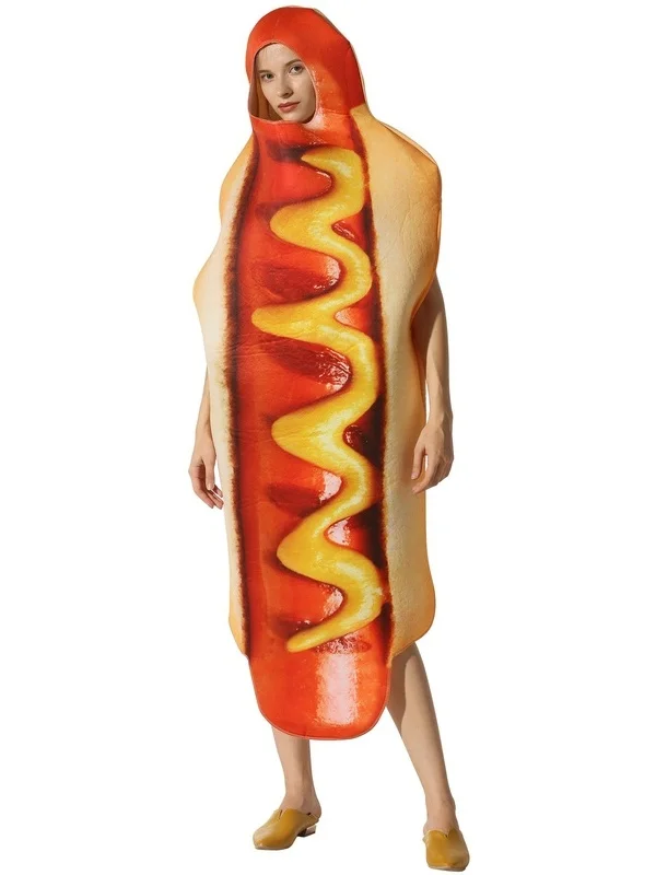 

Halloween Performance Costume Hot Dog Outfit Jumpsuit Women's Ethnic Stage Clothing Spring 2025 No Brand Registered Trademark