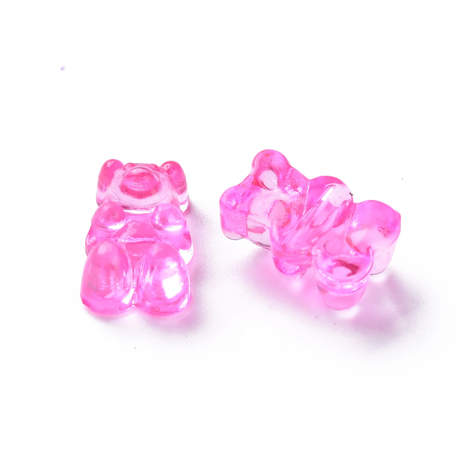 500g Rainbow Colorful Cute Gummy Bear Acrylic Beads for Jewelry Making Necklace Bracelet Earrings Flatback Bear Spacer Beads