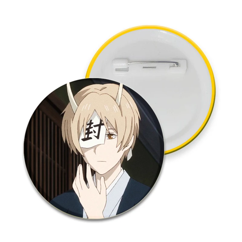 32/44/58MM Anime Natsume\'s Book of Friends Handmade Lapel Pins Round Soft Button Pin Creative Brooch Hat Jewelry Gifts