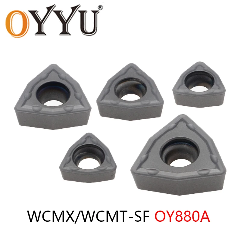 

OYYU Stainless Steel CNC WCMX WCMT WCMX030208 040208 050308 WCMX06T308 080412 SF OY880A For Steel U Drill Fast Carbide iInsert