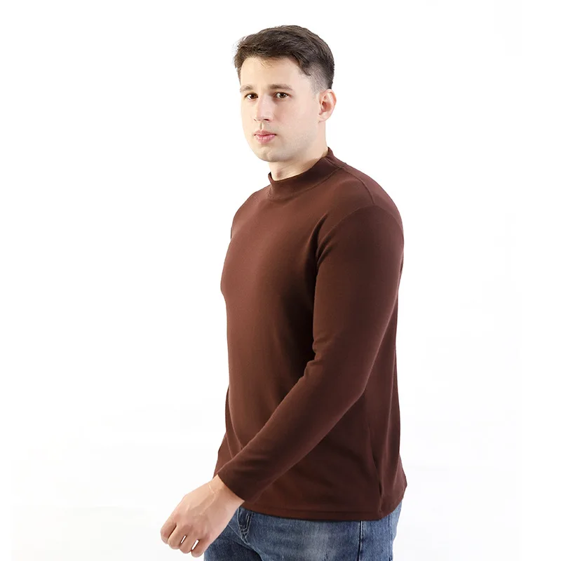 Men's sweater dadwear thickened warm half high collar autumn winter fat plus size 7XL stretchy hundred knitting bottoming 140kg