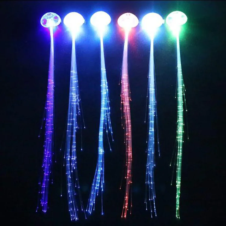 30pcs LED Flashing Hair Braid Glowing Luminescent Hairpin Novetly Butterfly Clip Hair Ornament Wedding Party Christmas Gifts