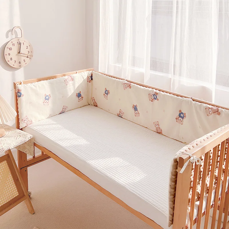 Child Bed Guardrail Fence One Piece Anti-collision Soft Bag Around the Bed Baby Blocking Cloth Detachable and Washable