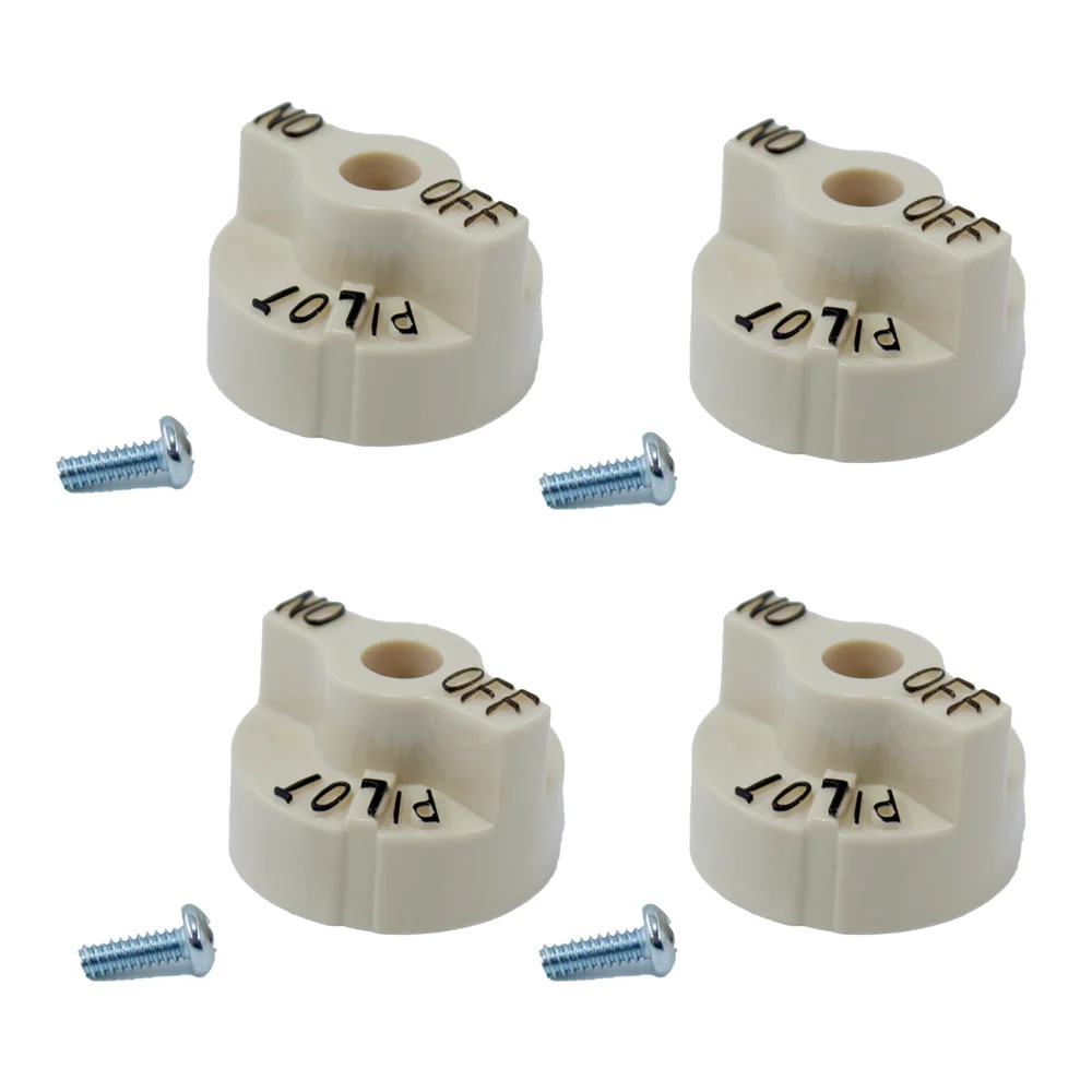 Temperature Control Knob Replacement of Robertshaw Thermostat 700-506 Gas Valve 1751-012 Beige Plastic Kitchen Accessories 4PCS