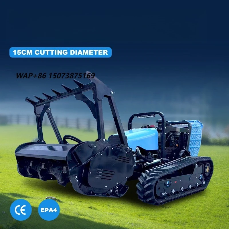 Remote Control Lawn Mower Crawler Heavy Duty Wood Pelletizer with Hydraulic Pump Gear Drive 1 Year Warranty for Forestry