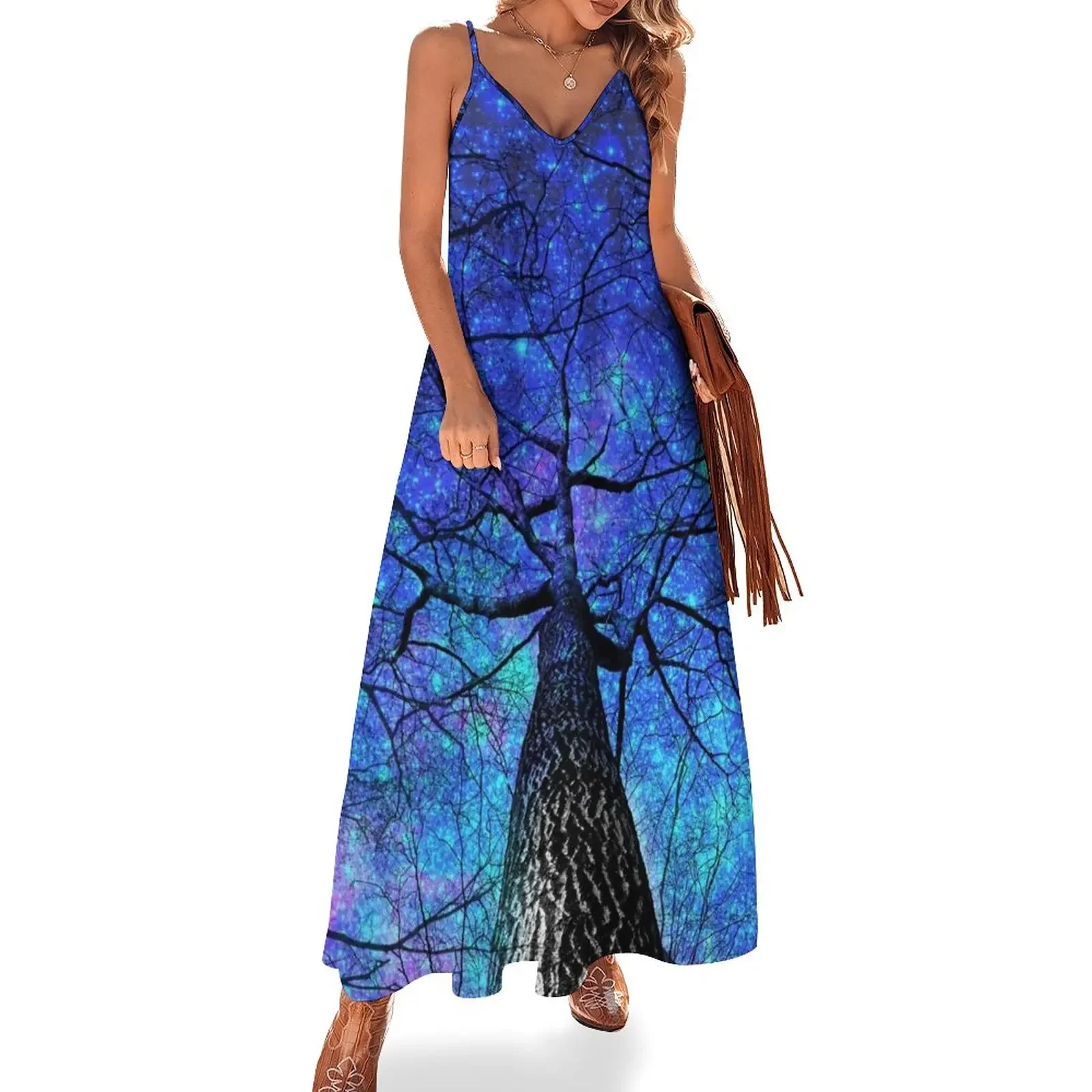 

falling stars Sleeveless Dress clothes for woman african dresses for woman Dress