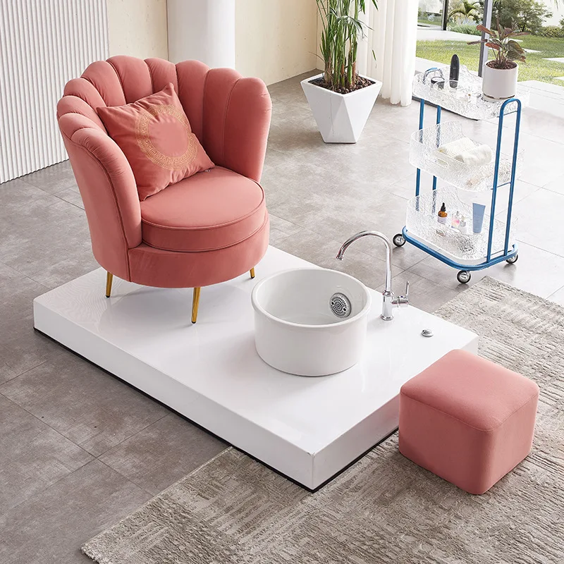 Trono Silla De Manicura salón De uñas soporte Rosa pedicura sofá reclinable eléctrico Sillon De Pedicura muebles De salón De belleza MQ50XZ