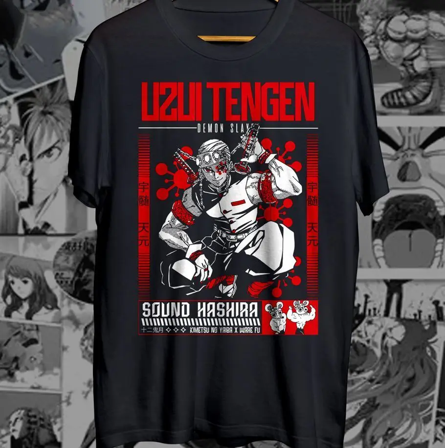 Uzui Tengen T-Shirt Demon Slayer Kimetsu No Yaiba Horror Anime Gift Shirt S -5XL