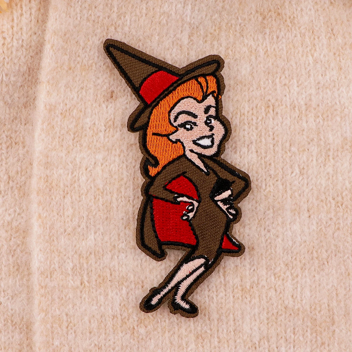 Patch brodé de sorcière pour fille, dessin animé, pour vêtements, vestes, féminisme, bricolage, fer sur Patch, accessoires appliqués, autocollant