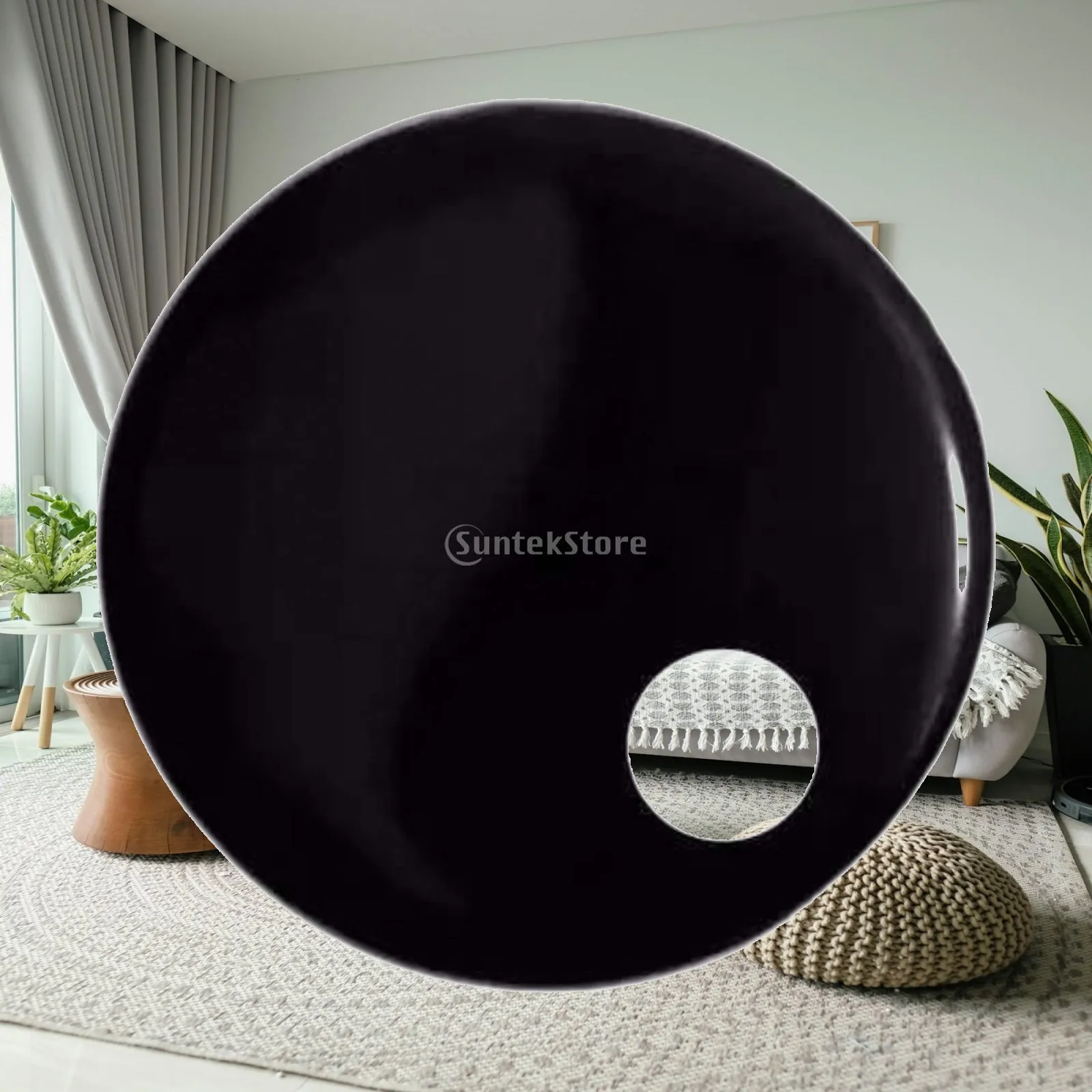 Resonant Bass Drum Head Polyfiber Metal Drumhead for All Music Genres Drum Soundproof Booth