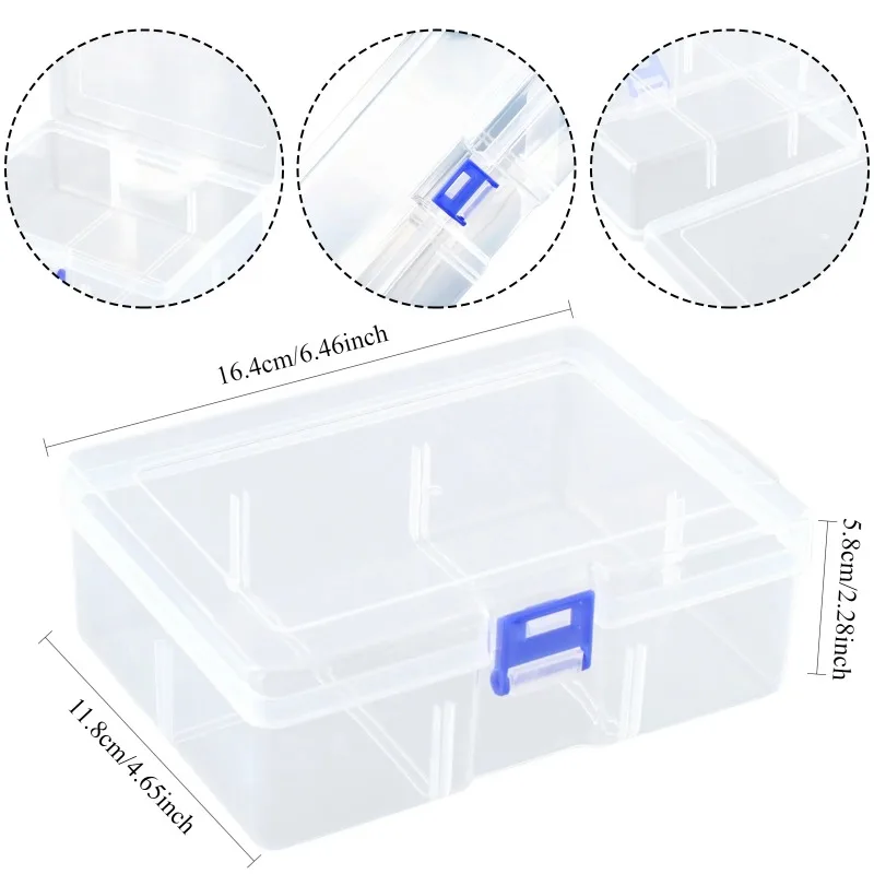 Clear Plastic Box Rectangular Box Screwdrivers Bits Tools Bleads Dustproof Waterproof Packing Storage Cases Container